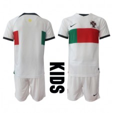 Portugal Bortaställ Barn VM 2022 Korta ärmar (+ Korta byxor)
